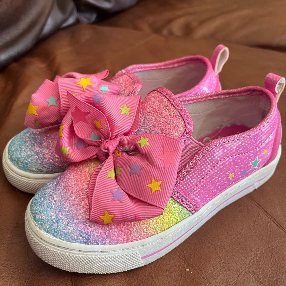 Sparkly Pink Kids Shoes with Bow